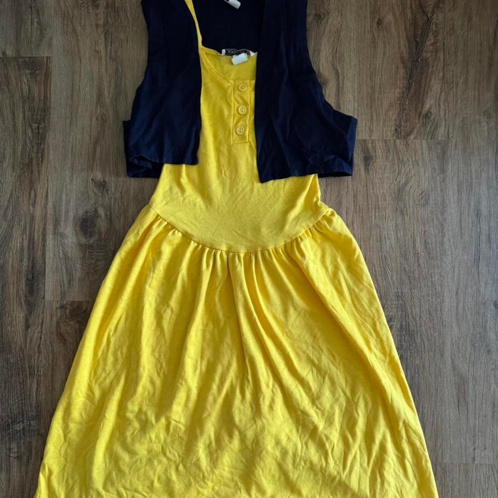 Vintage Yellow Dress Set